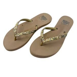 Reef Stargazer gemstone flip flops womens 5 shoes sandals sparkly glitter straps